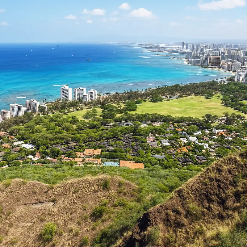 Waikiki seen from Diamond Head